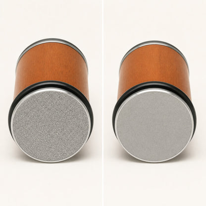 The two abrasive faces: 400 grit and 1000 grit